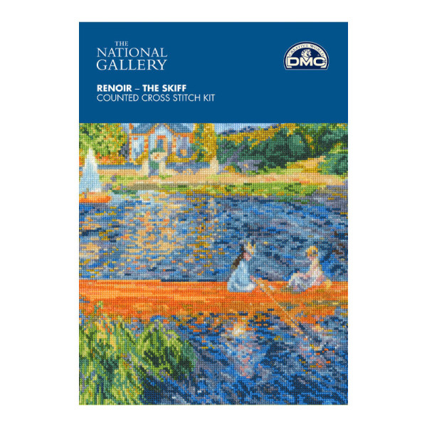 photo - Kit point de croix - Canevas - La yole de Renoir - 30x23cm - DMC - Toile, fils et aiguille