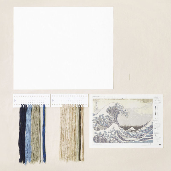 Kit point de croix - Canevas - DMC - La grande vague - Toile, fils, aiguilles