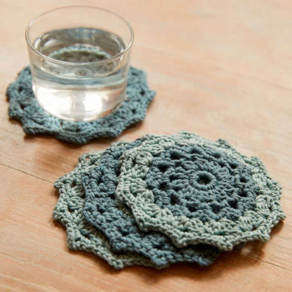 Kit crochet - Dessous de verre façon mandala - DMC - Débutant - Laine, crochet