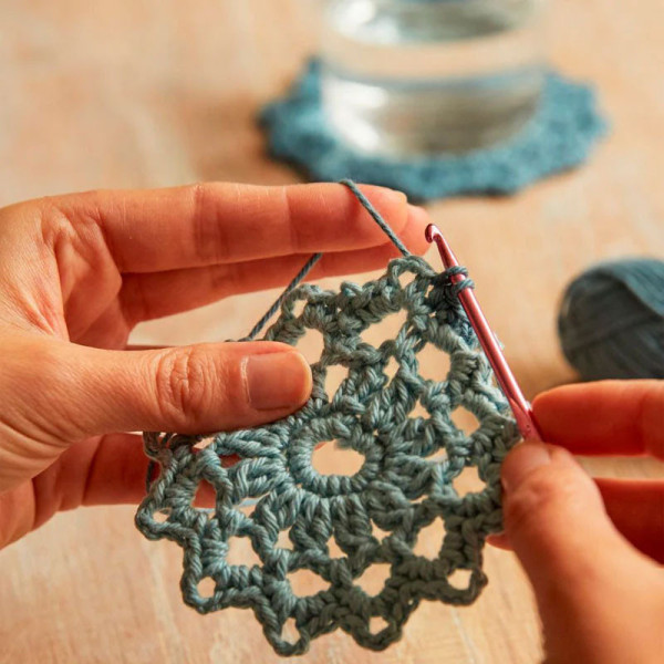 Kit crochet - Dessous de verre façon mandala - DMC - Débutant - Laine, crochet