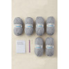 Kit crochet - Ma couverture bien-être - Gris - DMC - Intermédiaire - Laine, crochet