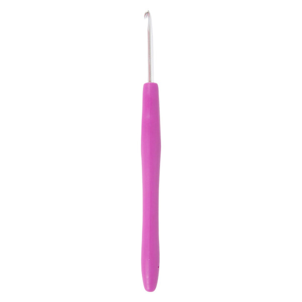 photo - Crochet en acier - 4mm - 17cm longueur - Poignée silicone - DMC