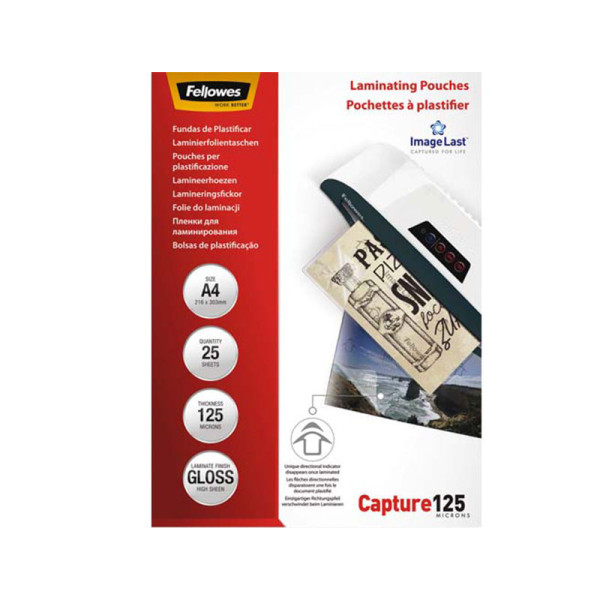 pochettes-plastifier-A4-125µ-fellowes