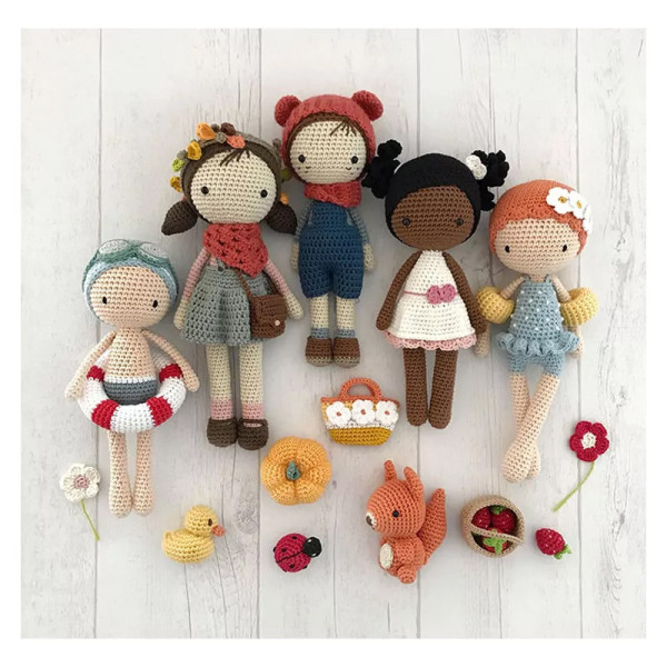 Livre - Les poupées de Lulu au crochet - 8 poupées + 6 animaux - Editions de Saxe