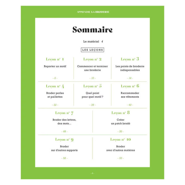 Livre - Apprendre la broderie en 10 leçons - Astuces et conseils - Editions de Saxe