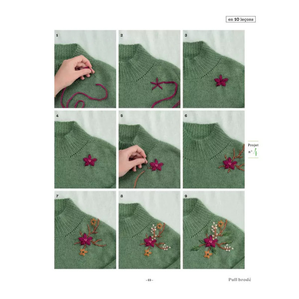 Livre - Apprendre la broderie en 10 leçons - Astuces et conseils - Editions de Saxe