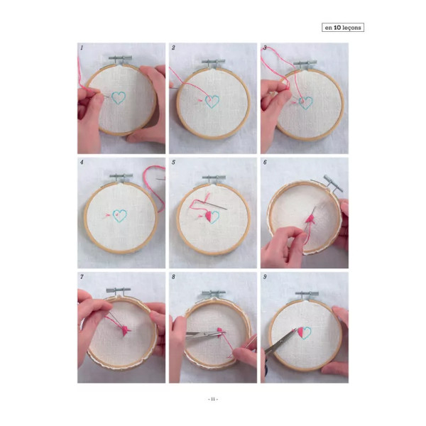 Livre - Apprendre la broderie en 10 leçons - Astuces et conseils - Editions de Saxe