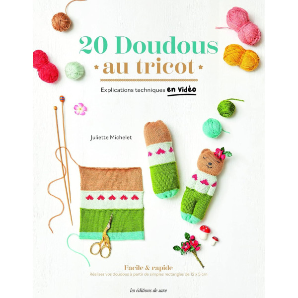 photo - Livre - 20 doudous au tricot - Techniques de base simple - Facile et rapide - Editions du saxe