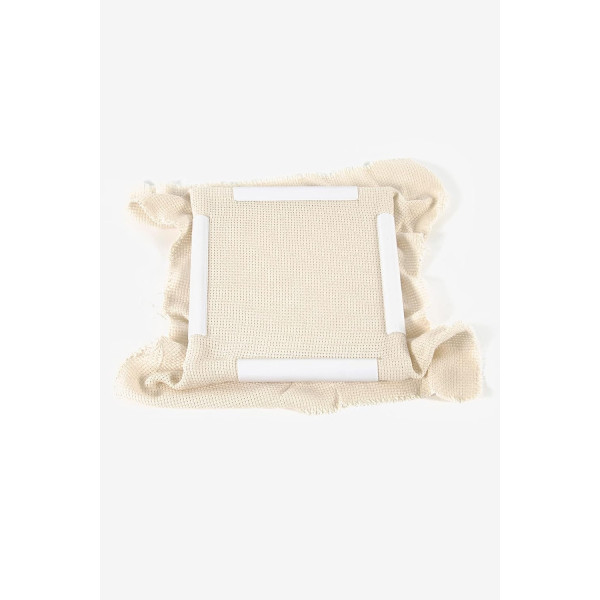 Tambour à broder - À assembler - 28x28cm - Carré - Blanc - Pour broderie - DMC
