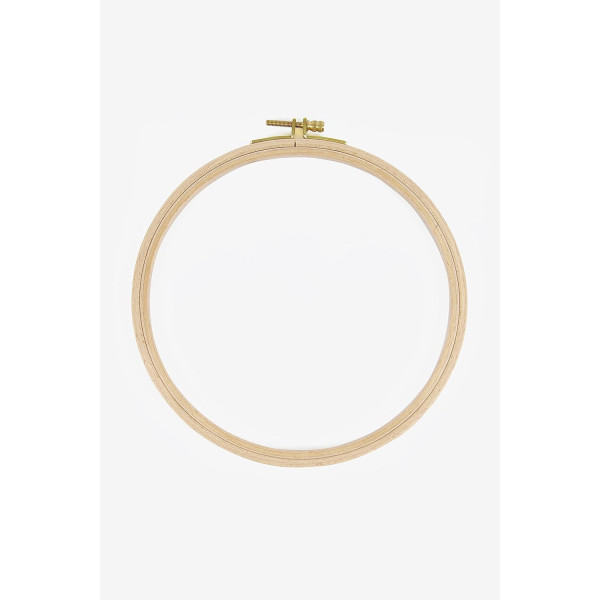 photo - Tambour à broder - 18,5 cm diamètre - Bois - Pour broderie - DMC