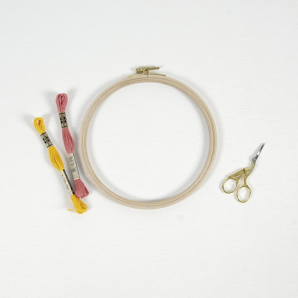 Tambour à broder - 18,5 cm diamètre - Bois - Pour broderie - DMC