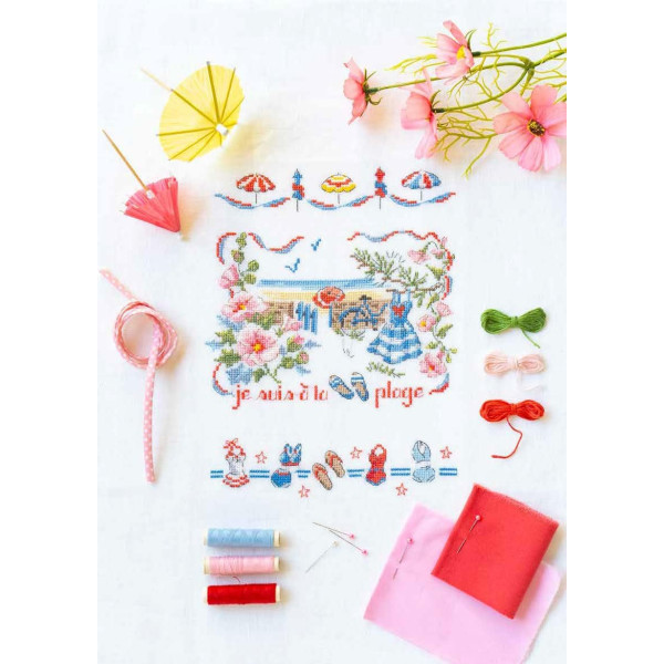 Livre - Bord de mer - Broderie - Point de croix - Mer, bateaux - Mango éditions