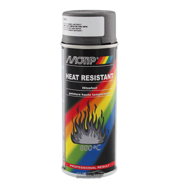 Bombe de vernis haute température - anthracite - Motip pas cher