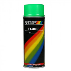 Bombe de peinture - vert fluo - Motip pas cher
