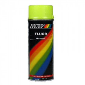 Bombe de peinture - jaune fluo - Motip pas cher