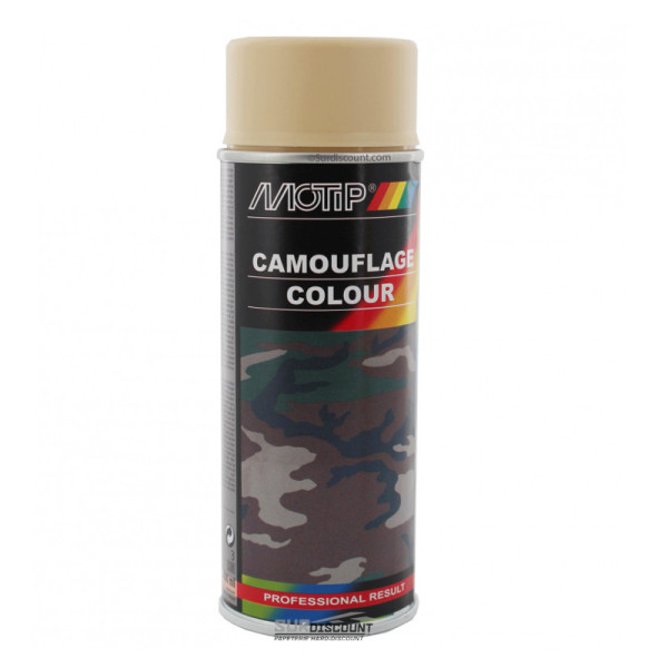 Bombe de peinture de camouflage - beige - Motip pas cher