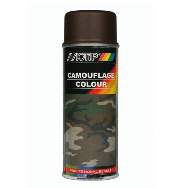 Bombe de peinture de camouflage - brun - Motip pas cher