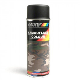 Bombe de peinture de camouflage - noir - Motip pas cher