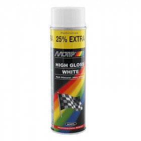 Bombe de peinture voiture - blanc brillant - Motip pas cher