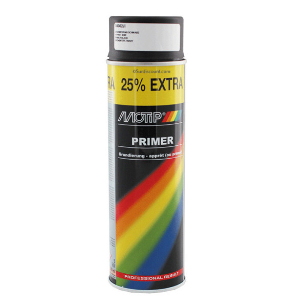 Bombe de peinture - Apprêt - noir - Motip pas cher