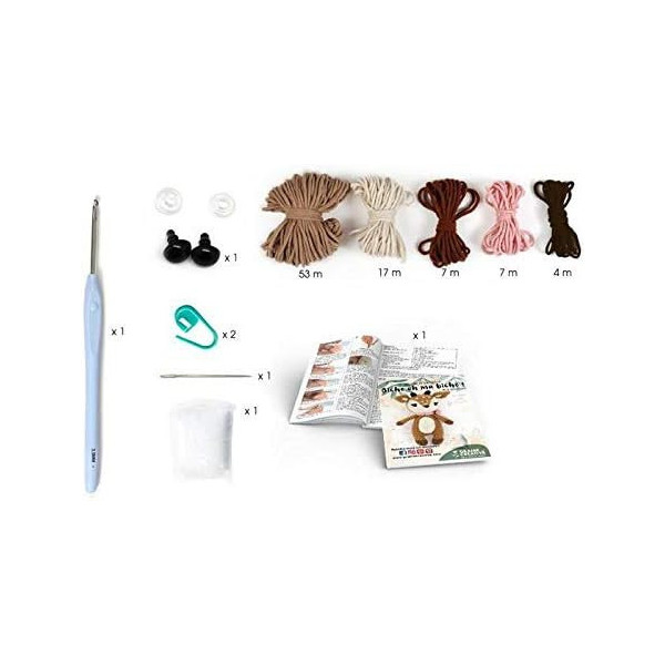 Kit créatif - Crochet - Biche Oh ma biche - Accessoires inclus - Graine créative