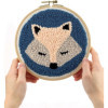Kit créatif - Punch needle - Renard - 20cm diamètre - Accessoires inclus - Graine créative