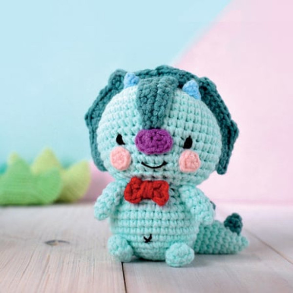 Kit crochet - Taro le Dino - Amigurumei - Accessoires inclus - Graine créative