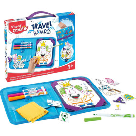 photo-Jeux et dessins pour enfant - Malette de voyage - Ardoise effaçable magnétique - Maped - Travel board