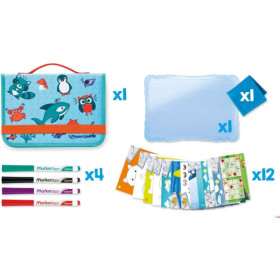 Jeux et dessins pour enfant - Malette de voyage - Ardoise effaçable - Maped - Travel board