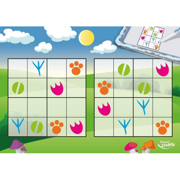 Jeux et dessins pour enfant - Malette de voyage - Ardoise effaçable - Maped - Travel board