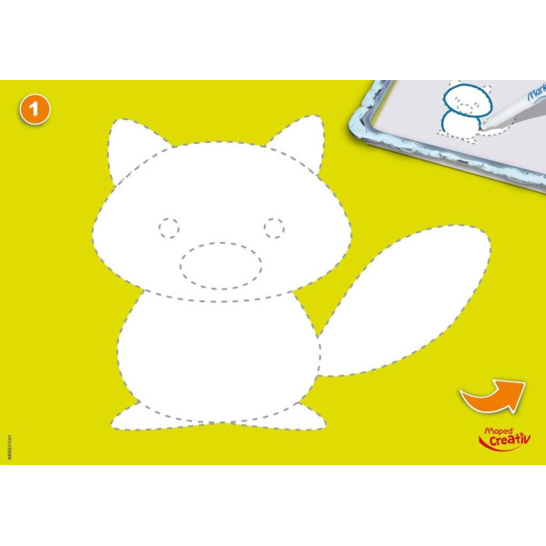 Jeux et dessins pour enfant - Malette de voyage - Ardoise effaçable - Maped - Travel board