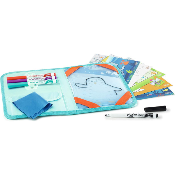 Jeux et dessins pour enfant - Malette de voyage - Ardoise effaçable - Maped - Travel board