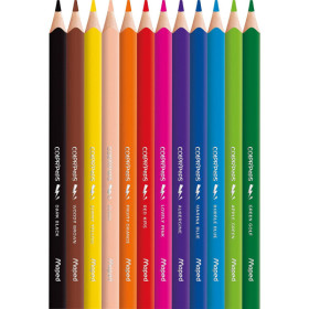 12 crayons de couleur - Large - Coloriage - Très résistants - Maped - Color'Peps Strong
