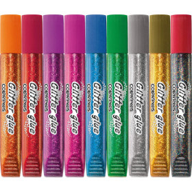 Colles à paillettes - Tubes de colles pailletées brillant - 9 couleurs - Maped Color'Peps