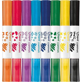 Feutres de coloriage - Tampons de couleur - 2 pointes - Maped Color'Peps Duo Stamp
