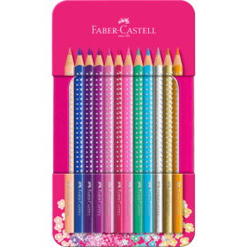 photo-Crayons de couleur - Avec paillettes et strass - Faber-Castell - Sparkle
