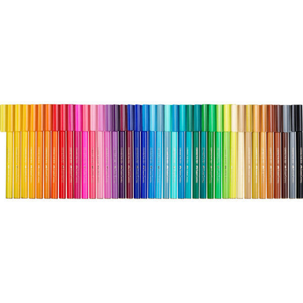 40 feutres de coloriage - Boîte métal avec coloriages - Faber-Castell - Connector