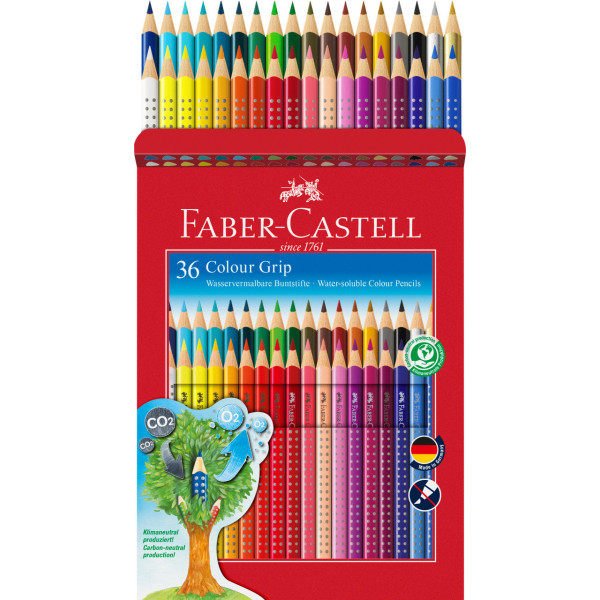 36 crayons de couleur - Assortiment de couleur - Faber-Castell - Grip