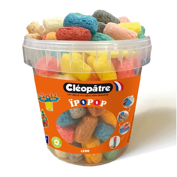 photo-Flocons de maïs - Loisirs créatifs - Enfant - 100% naturels - Cléopâtre - Seau de 100 pièces