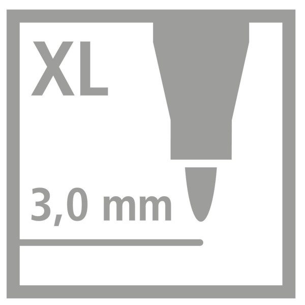 Feutres de coloriage - 12 couleurs - Stabilo - Power Max - Pointe extra large
