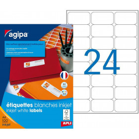 100 Étiquettes A4 63.5 X 33.9 Mm - Apli Agipa pas cher