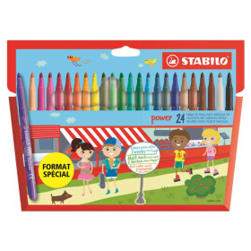 photo-Feutres de coloriage - 24 couleurs - Stabilo - Power 24 - Pointe moyenne