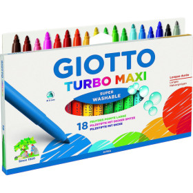 photo-Feutres de coloriage - Boîte de 18 feutres - Pointe maxi - GIOTTO
