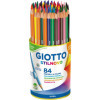 Crayons de couleur - Coloriage - Ecole - Pot de 84 crayons - 7 couleurs - GIOTTO