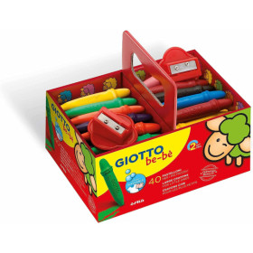 Crayons de couleur - Cire - Dès 2 ans - Boite de 40 crayons - 12 couleurs - GIOTTO