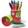 photo-Crayons de couleur - Cire - Dès 2 ans - Pot de 12 couleurs - GIOTTO