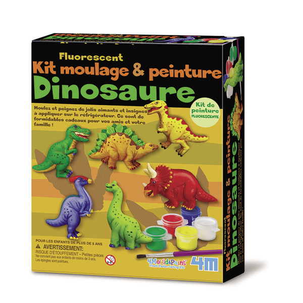 Kit créatif - Crée des magnets dinosaures - Pour enfant dès 5 ans - Plâtre - Peinture