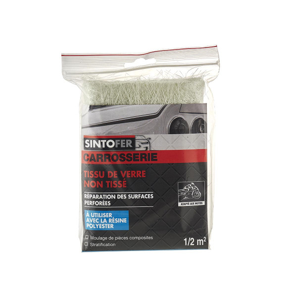Tissu de verre non tissé pour carrosserie 1/2m² SINTO pas cher