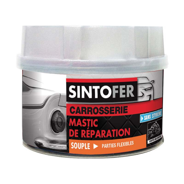 Boîte mastic de réparation polyester souple carrosserie 750G SINTO pas cher