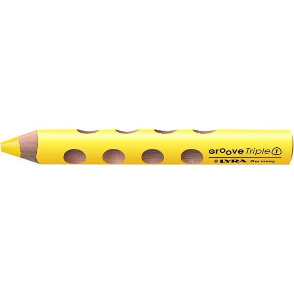 Crayons de couleur - Enfant - Extra large - 12 couleurs - 3 en 1 - Lyra - Groove Triple
